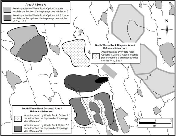 Potential waste rock disposal options