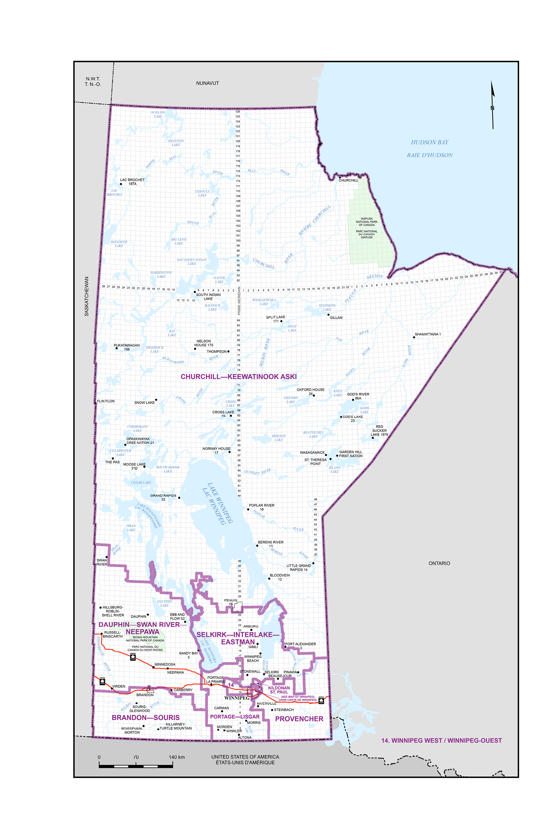 Carte 1 – Manitoba