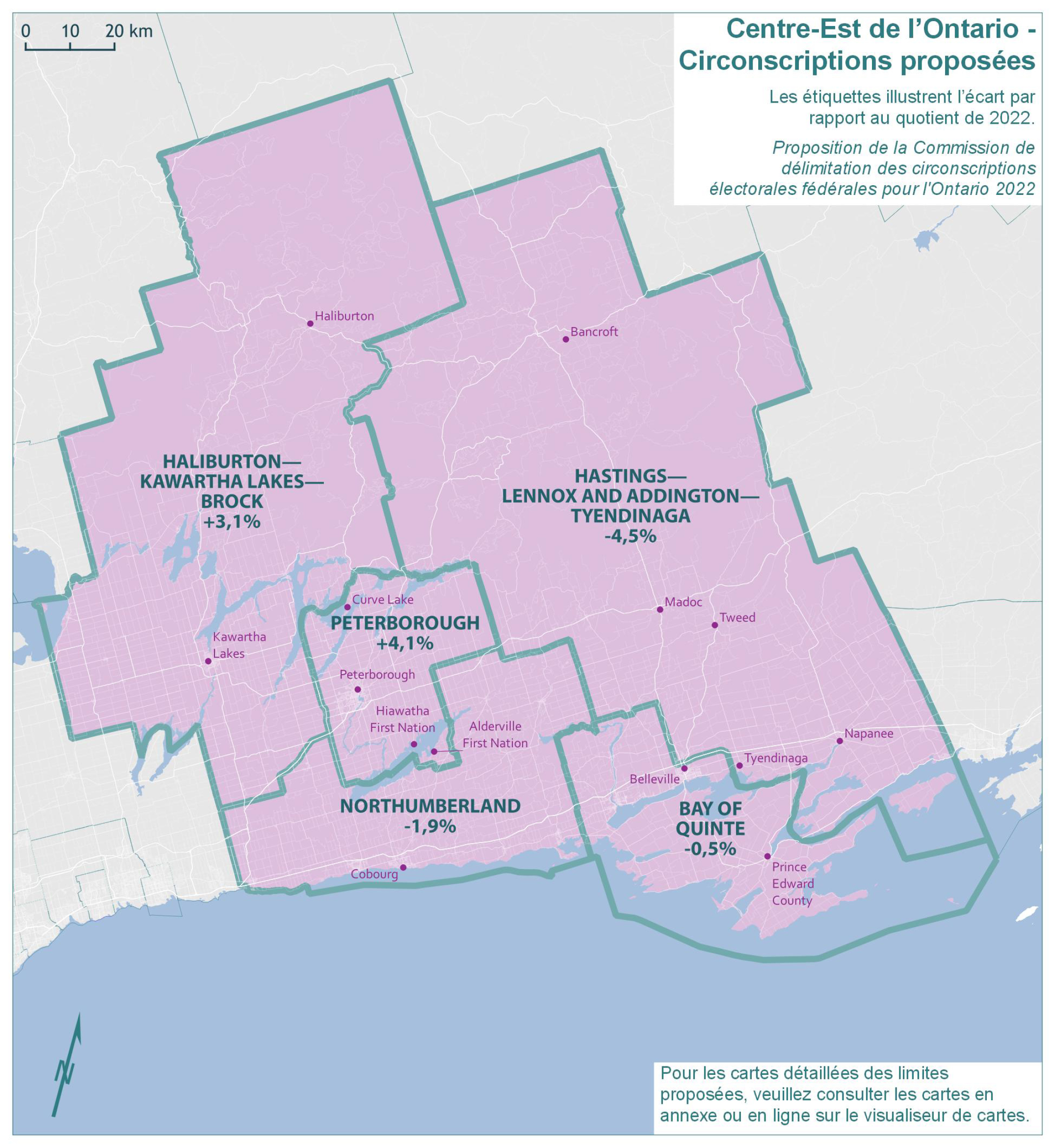 Centre-Est de l’Ontario - Circonscriptions proposées