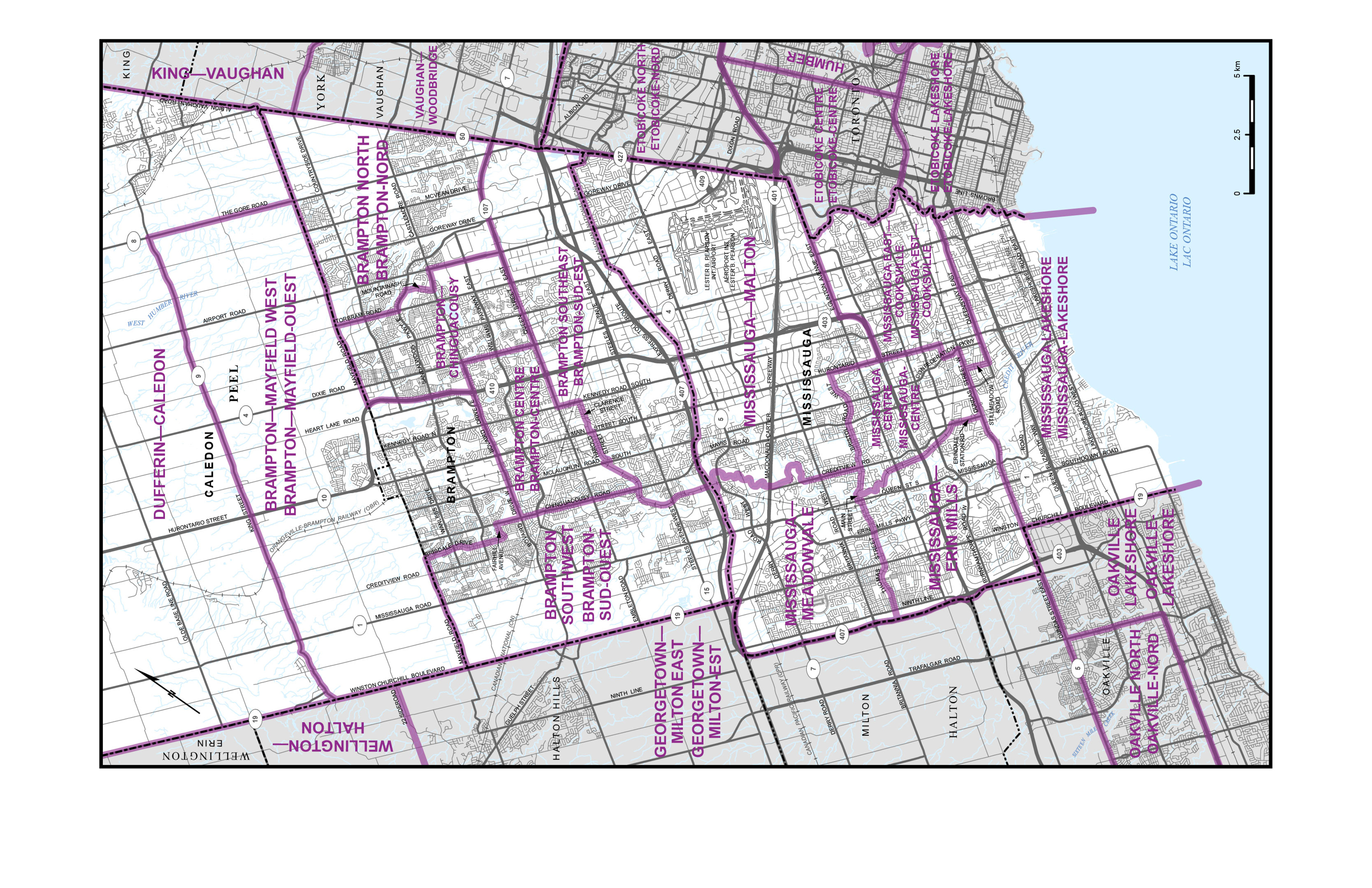 Carte 17 – Municipalité régionale de Peel (partie) 