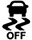 Symbole montrant, en silhouette, la vue arrière d’une voiture au-dessus de deux lignes verticales qui sont sinueuses et épaisses et en dessous desquelles figure le mot OFF.