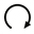 Symbole montrant une flèche courbe formant, dans le sens horaire, les trois-quarts d’un cercle ouvert vers le bas.