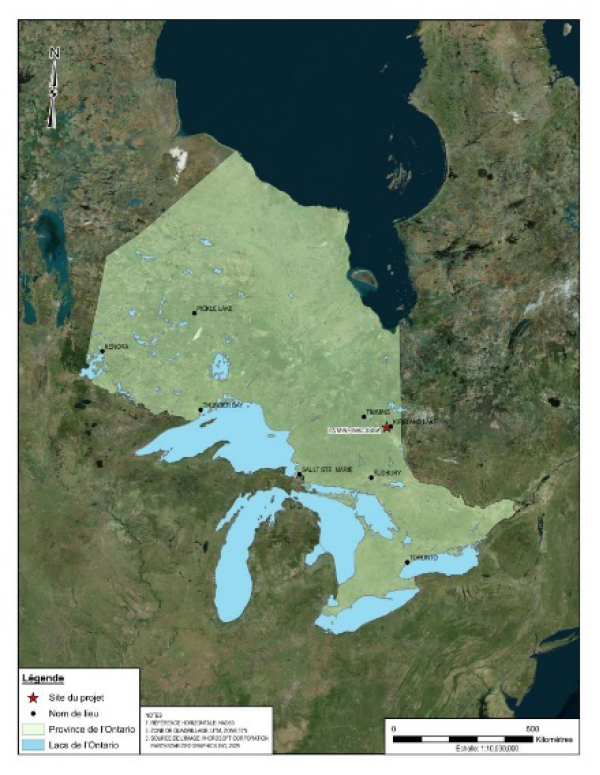Figure&nbsp;1&nbsp;: Localisation de la mine de Macassa  – Version textuelle en dessous de la carte