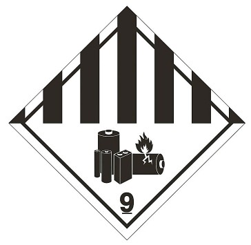 Class 9, Lithium Batteries – Text version below the image