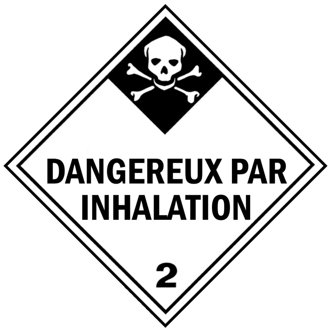 Classe 2.3, Gaz toxiques par inhalation – Version textuelle en dessous de l'image